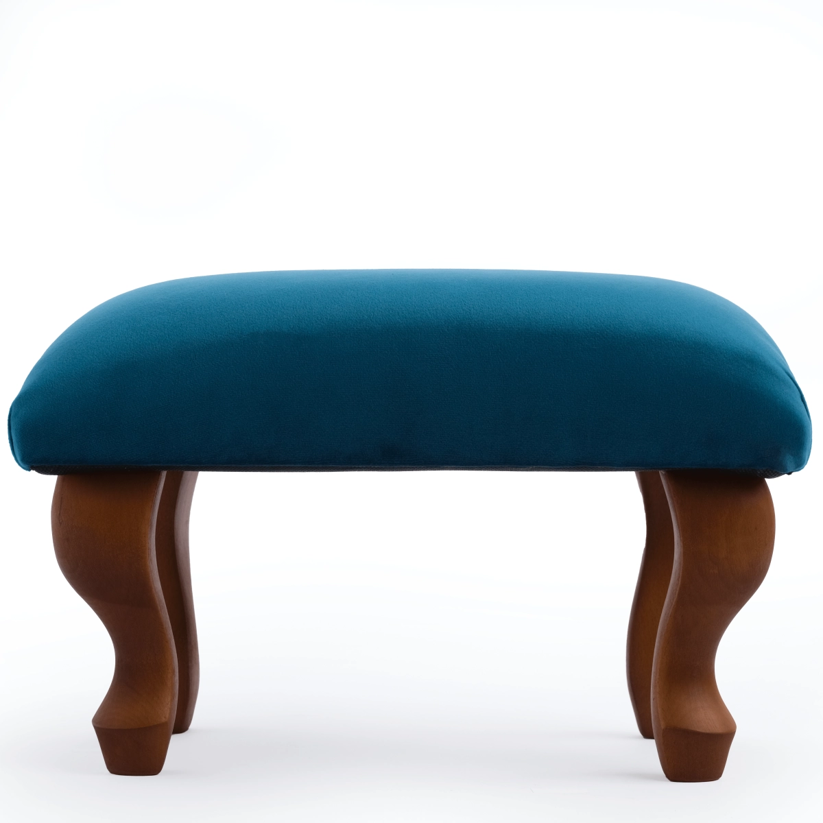 Gepolsterter blauer Fußhocker, ein elegantes und praktisches Einrichtungselement