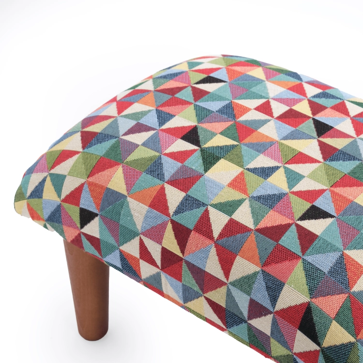 Bequeme Sesselfußstütze mit geometrischem Design, dekoratives Möbelstück