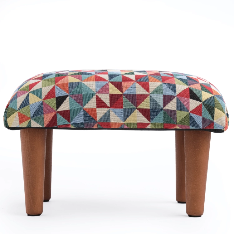 Sessel-Fußstütze mit geometrisch gemusterter Polsterung