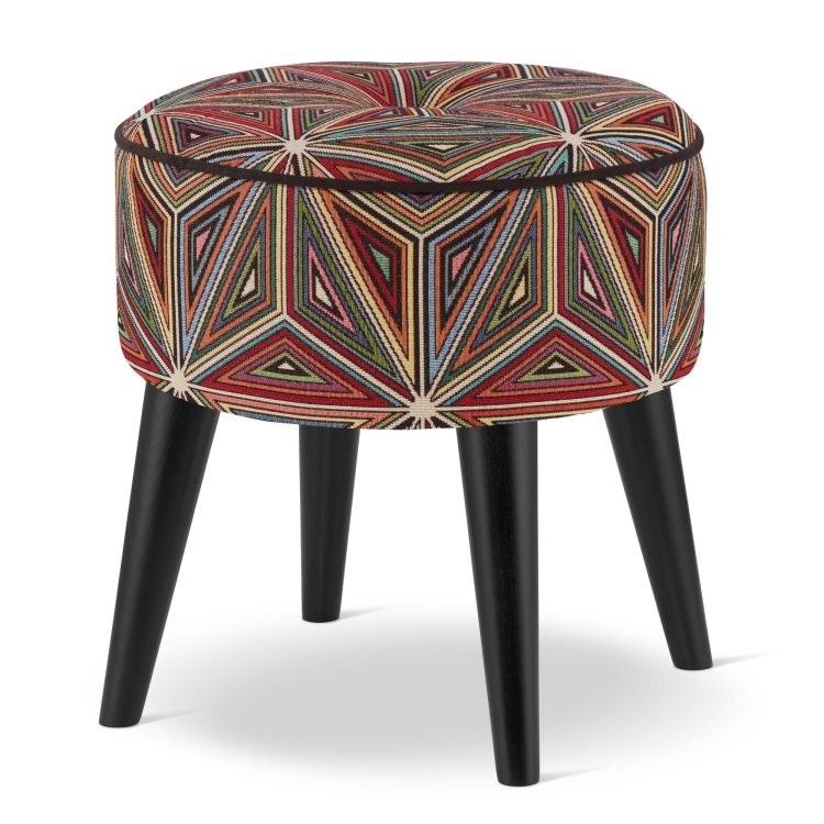 runder geometrisch gemusterter Sitzsack