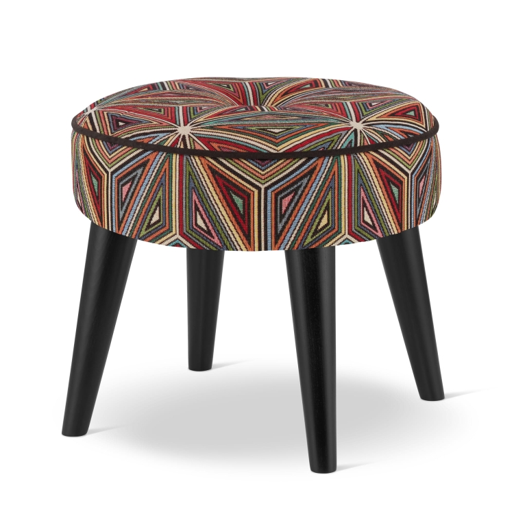 runder geometrisch gemusterter Sitzsack