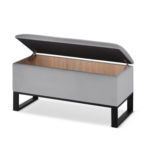 grauer Sitzsack mit Staufach