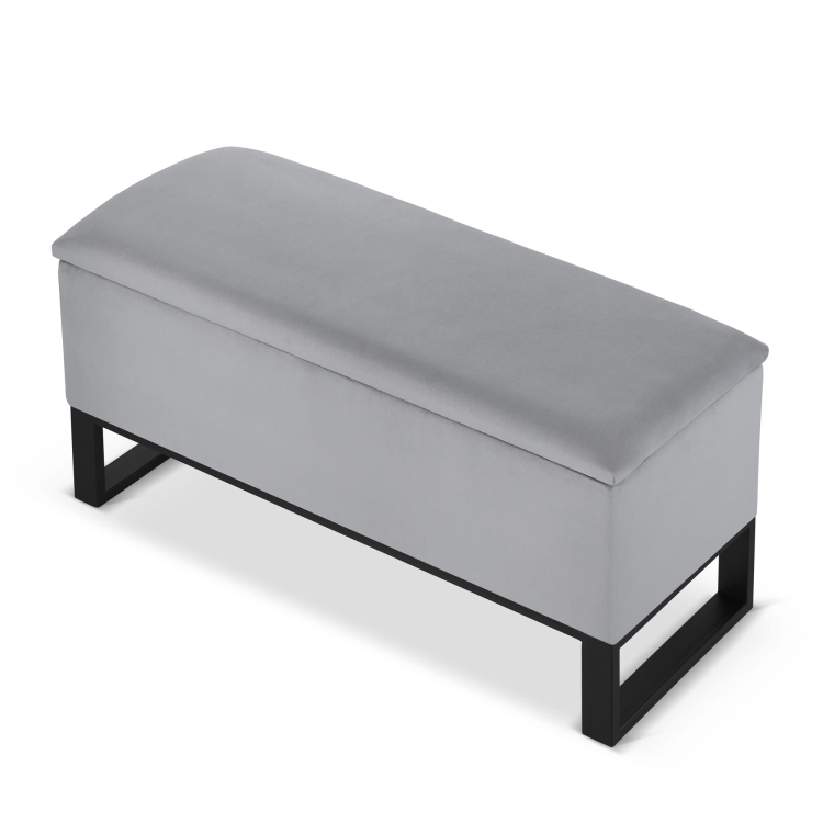 grauer Sitzsack mit Staufach