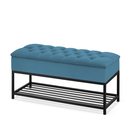 Steppsofa mit Stauraum in Meeresgrün, ideal für Innenräume im industriellen Stil