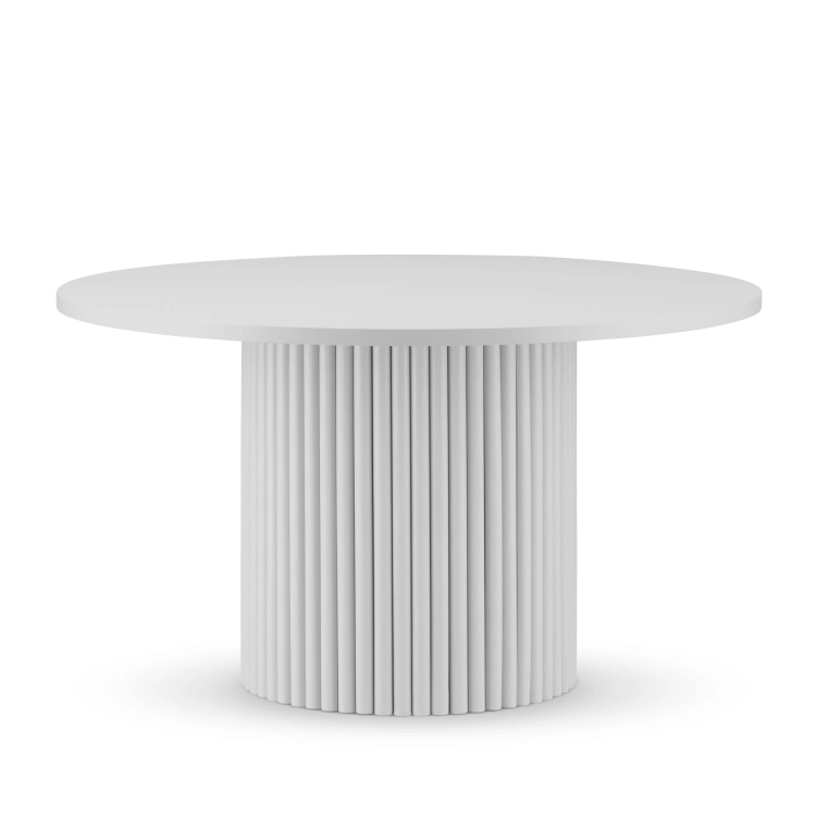 Grauer runder Couchtisch