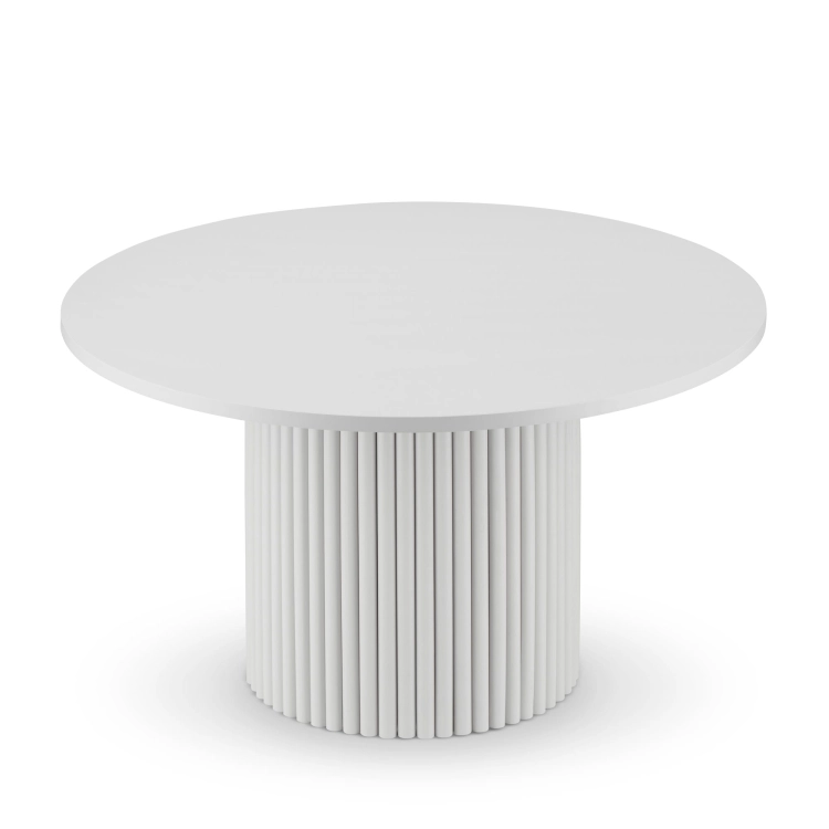 Grauer runder Couchtisch