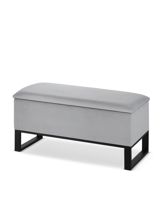 grauer Sitzsack mit Staufach
