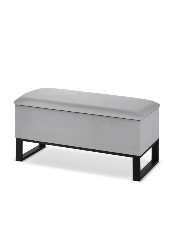 grauer Sitzsack mit Staufach