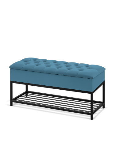 Steppsofa mit Stauraum in Meeresgrün, ideal für Innenräume im industriellen Stil