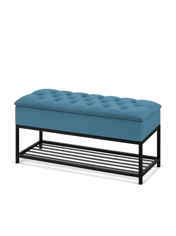 Steppsofa mit Stauraum in Meeresgrün, ideal für Innenräume im industriellen Stil