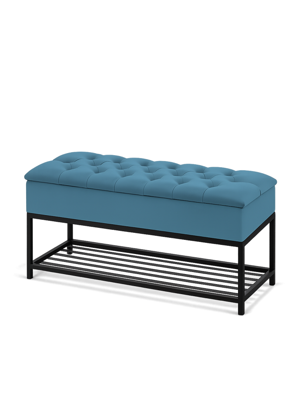 Steppsofa mit Stauraum in Meeresgrün, ideal für Innenräume im industriellen Stil