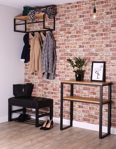 Leder-Schuhbank mit stauraum für den Flur