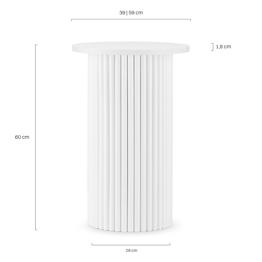 weißer Beistelltisch