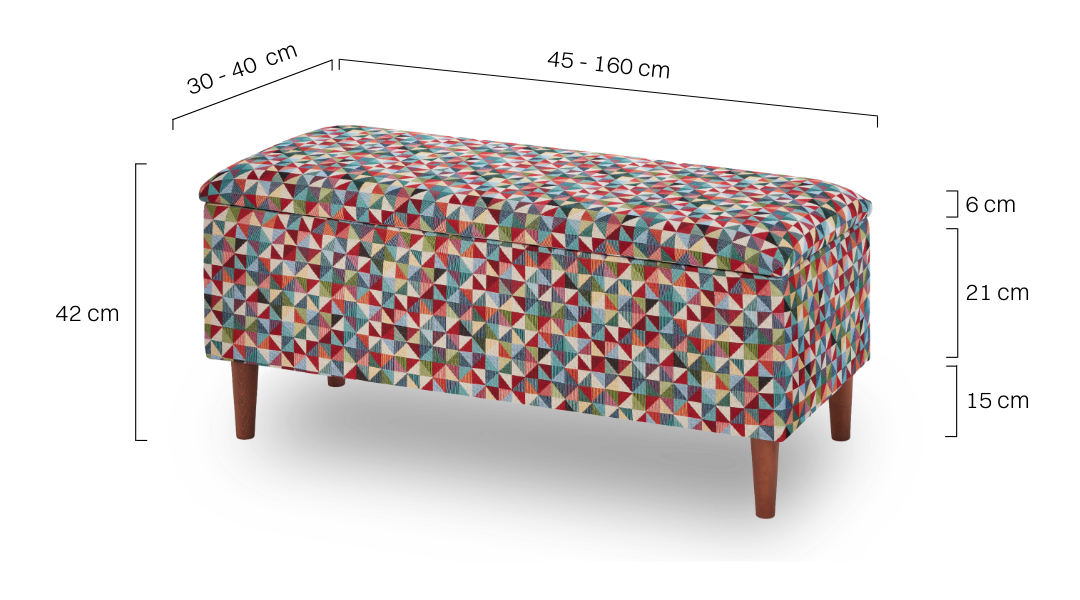 pouf contenitore geometrico