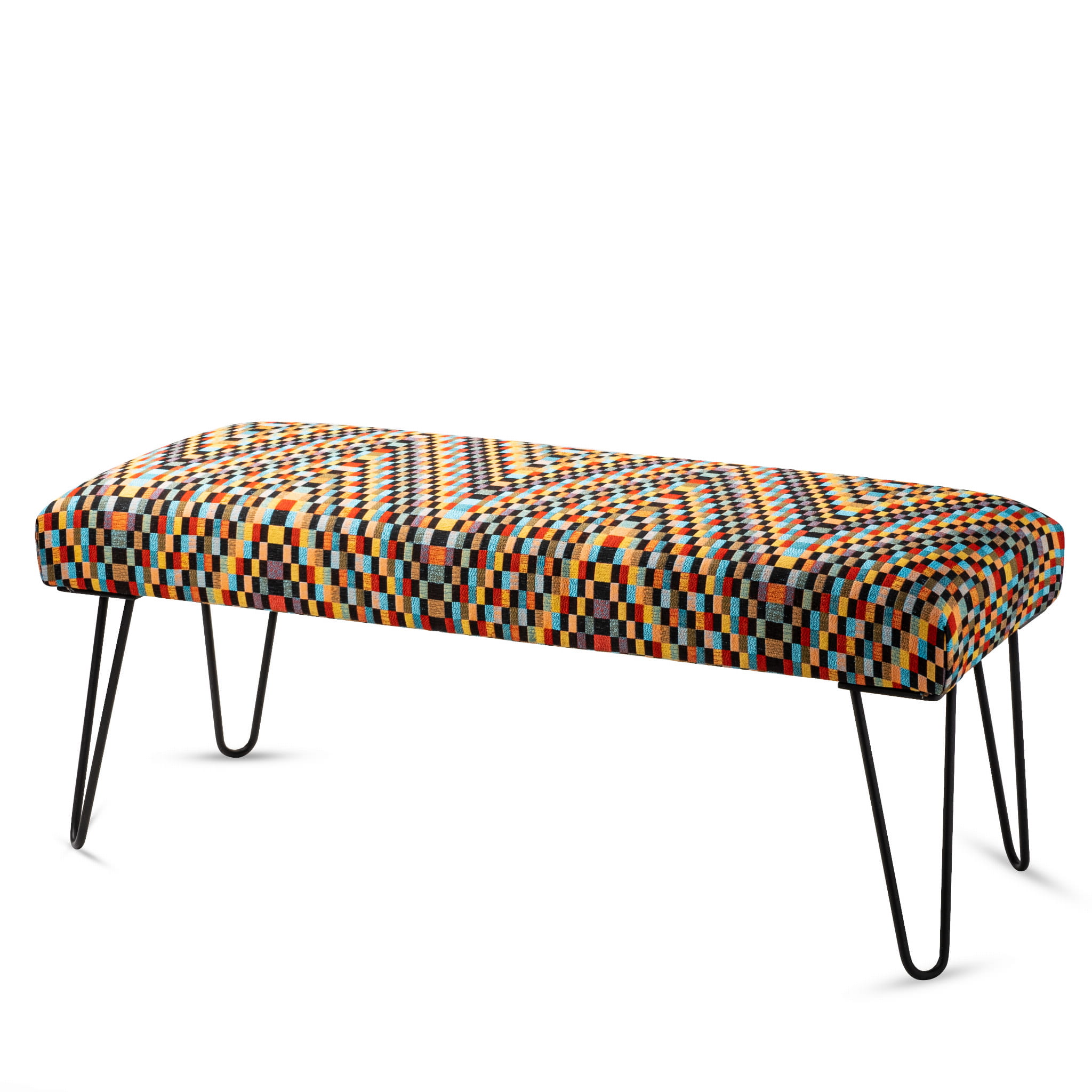 Flurbank | Polsterbank mit Metall Beine | Sitzbank Hairpin Barcelona - LOFT